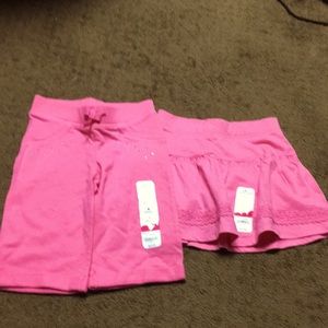 Shorts & Skort pink size 4  girls -2 item bundle NWT possible gift NWT